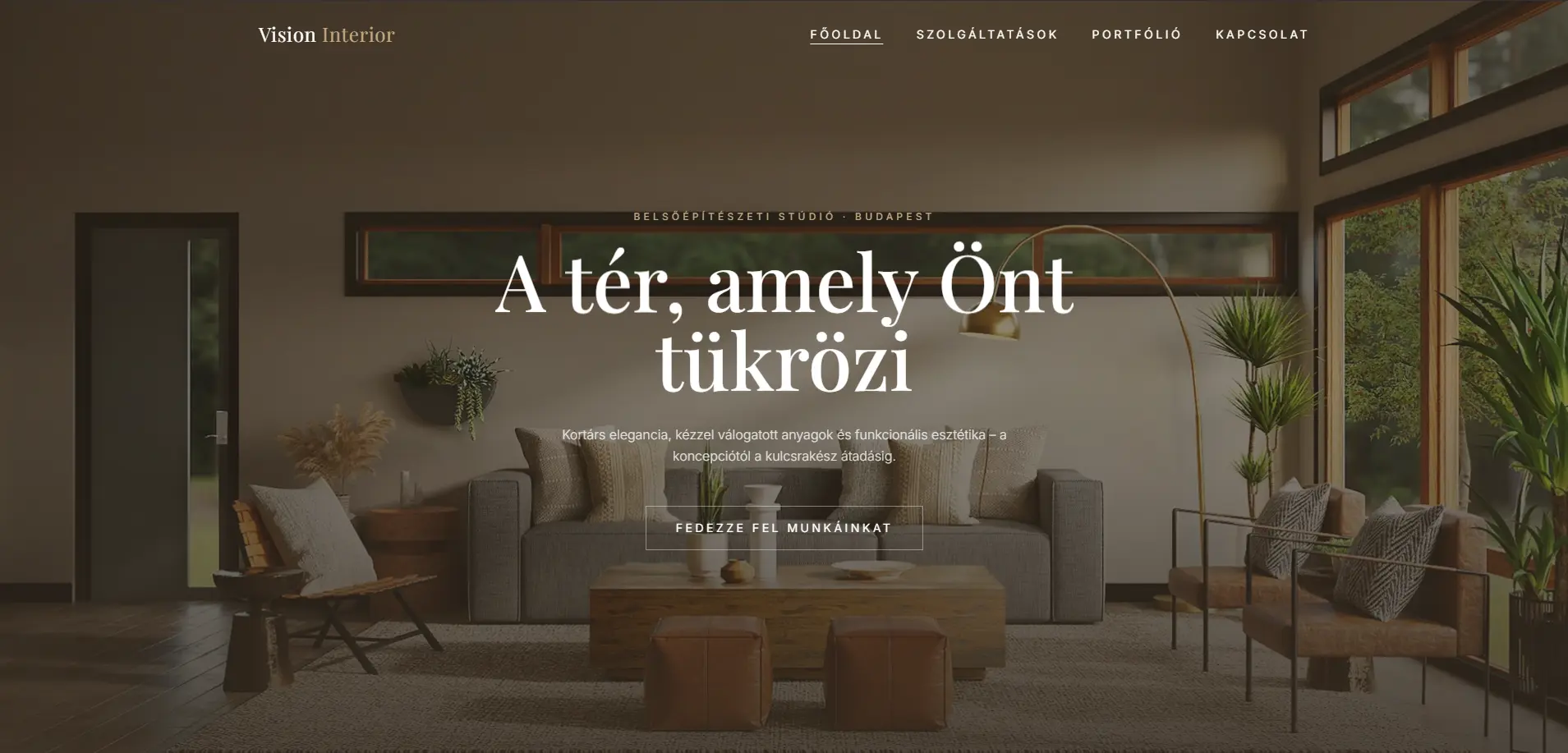 Vision Interior weboldal